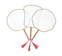 DECHOUS Éventails Artisanaux Faits À La Main Éventails en Papier Vierge De Style Chinois pour Garçons Et Filles Dessin Peinture Aléatoire