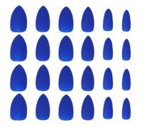 DECHOUS Faux Ongles Bleu 24 Pièces pour Manucure DIY Colle, Style Unique, pour Répondre aux Besoins Créatifs