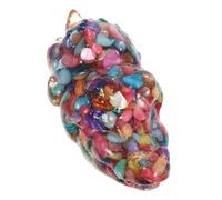 DECHOUS Figurine D’Alligator en Cristal Imitation Naturel Coquilles Colorées Petite Statue Décorative pour Salon Bureau et Étagère - Sculpture Artisanale Unique de Crocodile en Verre