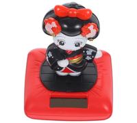 DECHOUS Figurine Kimono Solaire à Tête Branlante Décoration Voiture et Bureau Poupée Japonaise Traditionnelle pour Salon et Cadeau