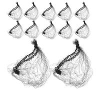 DECHOUS Filets à Cheveux Invisibles en Nylon Élastique Noir 6 Pouces Lot de 100 Filets Légers et Respirants pour Chignon Coiffure Professionnelle Adaptée aux Danseuses et Hôtesses