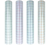 DECHOUS Film de Transfert Vinyle Autocollant 4 Pcs 30X100 CM Transparent PET Couleurs Assorties pour Lettrage Publicité et Applications sur Surfaces Lisses