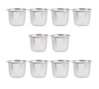 DECHOUS Filtres à Thé en Acier Inoxydable 10 Pièces Maille Fine et Résistance Haute Température pour Infusion de Thé en Vrac à Domicile Bureau