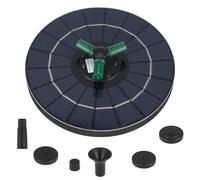 DECHOUS Fontaine Solaire Flottante 18 CM Diamètre Pompe 4W Éclairage RGB Multicolore Panneau Solaire Intégré D’Eau Orientables pour Jardin Bassin et Bain D’Oiseaux