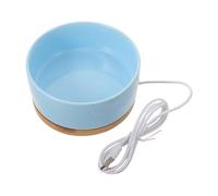 DECHOUS Gamelle Chauffante en Céramique pour Chat 350 ML USB Bol Électrique Bleu Ciel Stable Antidéversement pour Hydratation Optimale Hiver Intérieur Extérieur