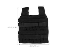 DECHOUS Gilet Lesté de Sport sans Plaques Tissu Filet Respirant et Antidérapant Taille Unique Réglable Capacité 35 Kg Équipement Fitness pour Musculation Course et Entraînement