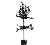 DECHOUS Girouette Pirate en Fer Résistante pour Toit et Jardin, Indicateur Direction du Vent Décoratif Extérieur, Décoration Nautique Vintage pour Patio et Pelouse, Accessoire D’Ornement
