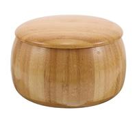 DECHOUS Grand Bocal à Couvercle en Bois Massif pour Pièces d'Échecs et Jeu de Go Récipient Polyvalent pour Thé et Collations 14 X 14 X 8,5 CM pour Rangement et Parties