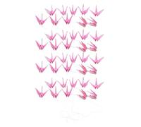 DECHOUS Guirlande Imperméable de Grues Origami en Papier Plié 4 Pièces Rose Nacré 10 CM Décoration Suspendue pour Mariage Extérieur Accessoires Photo et Fête