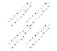 DECHOUS Guirlande Lumineuse Miniature 4 Ampoules Transparentes Perles Colorées 45 CM Décoration Maison de Poupée et Sapin de Noël Éclairage Festif pour Bricolage et Fêtes