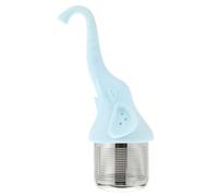 DECHOUS Infuseur à Thé Réutilisable et Facile à Nettoyer en Acier Inoxydable Éléphant Filtre en Silicone Bleu pour Maison et Bureau