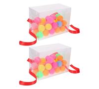 DECHOUS Jeux de Fête Enterrement de Vie de Jeune Fille - 2 Ensembles de Balles de Ping-Pong Colorées Boîtes et Sangles - Jeu de Twerk Amusant et Entraînement des Fessiers à Domicile