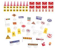 DECHOUS Jouets Panneaux de Signalisation Routière Simulés pour Garçon Fille Modèles de Petits Panneaux de Kit pour Apprentissage et Sécurisé