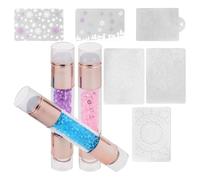 DECHOUS Kit de 3 Tampons à Ongles Double Tête en Silicone Strass Colorés Outil de Tamponnage pour Nail Art Accessoires Manucure pour Salon et Usage Domestique Couleur Couleur Aléatoire