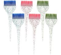 DECHOUS Kit de 6 Pinceaux de Teinture pour Cheveux en Plastique Colorés Réutilisables Adaptés Salon et Usage Domestique Accessoires Coiffure Professionnels