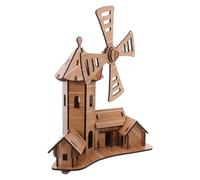 DECHOUS Kit de Puzzle 3D à Assembler Soi-Même Moulin à Vent en Bois de Bambou Maquette Architecturale A2 Jeu Artisanal Créatif Éducatif pour Garçon et Filles Activité Scientifique