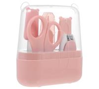 DECHOUS Kit de Soins Garçon Fille Rose Coupe-ongles Ciseaux Pince à Épiler et Cure-oreille Sécurité et Douceur Nés et Garçon Fille