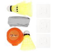 DECHOUS Kit d'Entraînement Badminton Solo Réglable Balle de Rebond Outil d'Auto-Entraînement Intérieur et Extérieur pour Garçon et Filles et Adultes Ensemble sans Raquette 3 Volants