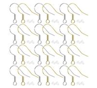 DECHOUS Kit Matériel Boucles D’Oreilles DIY 400 Pièces - Crochets D’Oreille Or et Argenté 100 Pcs Bouchons D’Oreille 200 Pcs - Accessoires Bijoux Artisanaux pour Fabrication et Réparation