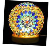 DECHOUS Lampes De Chevet Lampes De Lit Turque Veilleuse Authentique en Mosaïque Marocaine De Table Petite De Bureau Décor Un Verre Unique Turquie