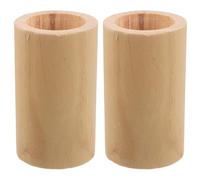 DECHOUS lève-Lits pour Meubles en Bois, rehausseurs de Cadre de lit cylindriques, Lot de 2, Coussinets rehausseurs Ronds pour Pieds de Table, 12 cm, pour canapé, Bureau à Domicile et