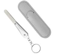 DECHOUS Lime à Outil de Pédicure Professionnel en Acier Inoxydable avec Étui Protecteur pour Modeler et Soigner, Design Porte-clés Argenté Design Porte-clés Argenté