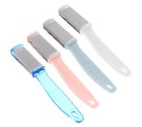 DECHOUS Lime à Pieds Double Face en Acier Inoxydable - Lot de 4 Râpes à Callosités pour Éliminer Peau Morte - Outil de Soin des Pieds Polyvalent - Couleurs Assorties Couleur Aléatoire
