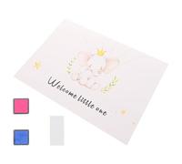 DECHOUS Livre D’Or Arbre à Empreintes Digitales pour Révélation du Bébé Kit Complet Affiche Format Standard 2 Tampons Encreurs Bleu et Rose 1 Planche de Gommettes Décoration Fête