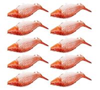 DECHOUS Lot de 10 Ballons en Aluminium de Poisson Cartoon Rouge Décorations Réalistes pour Fête Thème Mer Shower et Anniversaire Accessoires Gonflables pour Fête Piscine