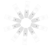 DECHOUS Lot de 10 Clips pour Drapeaux de Jardin en PVC Blanc, Butées Anti-Vent pour Mâts, Accessoires Résistants pour Fixation Solide des Bannières Extérieures