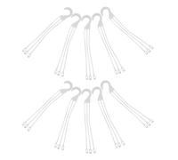 DECHOUS Lot de 10 Crochets Suspendre Blancs en Plastique pour Pots de Fleurs Diamètre 20 CM Supports Muraux Polyvalents pour Jardinières Suspendues Adaptés Intérieur et Extérieur