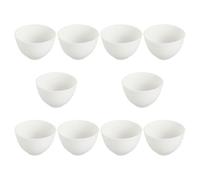 DECHOUS Lot de 10 set de Bols Moyens en Silicone Blanc pour Masques Faciaux DIY Bol Mélangeur pour Soins Peau Outil Léger et Facile à Nettoyer Usage Maison et Institut de Beauté