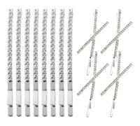 DECHOUS Lot de 12 Pinces à Cheveux en Métal et Strass 8 Pinces Courbées Argentées Argentées Petites Épingles à Cheveux pour Femmes Accessoires Coiffure Élégants pour Usage Quotidien