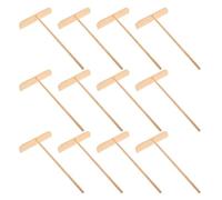 DECHOUS Lot de 12 Racloirs à Miettes en Bois Naturel Nettoyeur de Miettes de Table pour Restaurant Outil Multifonction Étaleur de Pâte à Crêpes Balai et Raclette de Comptoir pour