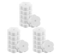 DECHOUS Lot de 18 Éponges Filtrantes de Fleur Blanches Mousse Absorbante d'Huile pour Piscine et Spa Gonflables Coussinets de Remplacement pour Filtration et Dégraissage Accessoires