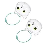 DECHOUS Lot de 2 Boîtes de Rangement Transparentes pour Poils de Chat Porte-Clés Capsules Mémoire Vertes Œil Pince à Épiler Incluse pour Collection de Souvenirs D’Animaux Organiseur