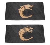 DECHOUS Lot de 2 Brassards de Capitaine de Football Élastiques Ajustables Brassards C Noirs Unisexes Extensibles pour Matchs et Entraînements Identification Claire du Rôle de Capitaine