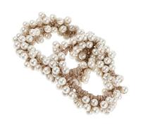 DECHOUS Lot de 2 Élastiques à Cheveux en Perles Crochétés la Main Accessoires pour Cheveux Fins et Épais Élégante pour Femmes et Filles Ornements Décoratifs Adaptés Usage Quotidien