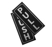 DECHOUS Lot De 2 Étiquettes Autocollantes Push Pull Pour Porte Vitrée, Signalétique Directionnelle Noire Texte Blanc, Adhésif Puissant, Compatible Bureaux Et Lieux Publics