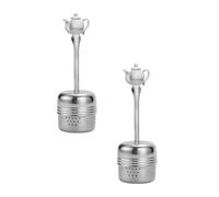 DECHOUS Lot de 2 Filtres à Thé en Acier Inoxydable Boule d'Assaisonnement Réutilisable Passoire Fine pour Infusion Maison et Bureau Accessoire la Cuisine Pratique et Portable Filtre à