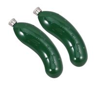 DECHOUS Lot de 2 Flasques de Poche en Acier Inoxydable 304 Forme Concombre Vert 150 Ml Étanches pour Whisky Camping et Voyage Récipient Portable pour Boisson en Plein Air