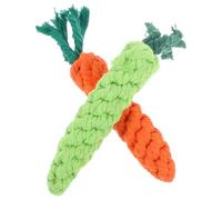 DECHOUS Lot de 2 Jouets à Mâcher pour Chien de Coton, Forme Carotte Colorée, Interactif pour Chiots, Nettoie Les Dents et Réduit Le Stress des Animaux de Compagnie