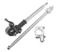 DECHOUS Lot de 2 Mâts de Drapeau Télescopiques 1,2 M en Aluminium Léger Pince Crocodile Longue, Support de Mât pour Moto et Vélo, Accessoires de Sécurité pour Usage Urbain et Tout-Terrain