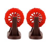 DECHOUS Lot de 2 Mini-Fontaines Rotatives Rouge 6 CM en Plastique pour Aquarium et Décor Paysager Zen Roue à Eau Silencieuse Mouvement d'eau Accessoire Décoratif Aquatique Intérieur