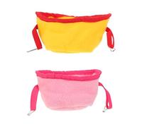 DECHOUS Lot de 2 Nids Suspendus pour Hamster et Perruche Hamac Chaud en Tissu Doux pour Cage Cachette D’Hiver Confortable pour Calopsitte et Conure Lit Suspendu Isolant et Facile à