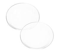 DECHOUS Lot de 2 Plateaux Chauffe-Cire en Verre Transparent Forme Chapeau, Support pour Huiles Essentielles et Fondants Parfumés, Accessoire Polyvalent pour Lampe à Parfum Maison, Facile