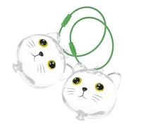 DECHOUS Lot de 2 Porte-Clés Transparents pour Poils de Chat Capsules de Rangement Souvenir Vertes Pendentif Moustaches Accessoire Commémoratif Pratique pour Collection de Poils