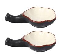 DECHOUS Lot de 2 Porte-Pinceaux à Encre en Céramique Blanche Effet Glace Plateau Multifonction pour Calligraphie Chinoise Bol D’Encre Fleur pour Bureau et Atelier D’Art