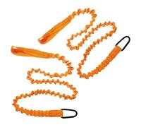DECHOUS Lot de 2 Sangles Élastiques de Pagaie de Kayak Orange avec Mousqueton Corde Extensible Antidérapante Résistante à L’Abrasion Porte-Pagaie Sécurisé pour Canoë Sup et Activités