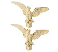 DECHOUS Lot de 2 Têtes de Mât de Drapeau d'aigle pour Extérieur et Salle de Conférence, Ornements Robustes et Solide, Fixation Stable pour Drapeaux Inclinés, Décoration Artisanale